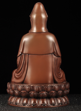 莲善堂紫铜南海观世音菩萨佛像