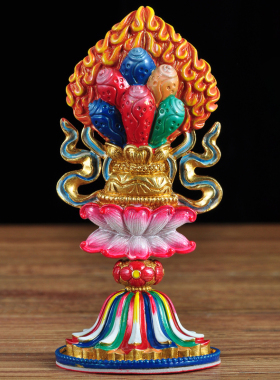 彩铜七政珍宝摆件祝福客厅