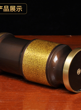 黄铜深啡晶彩香筒招财香桶