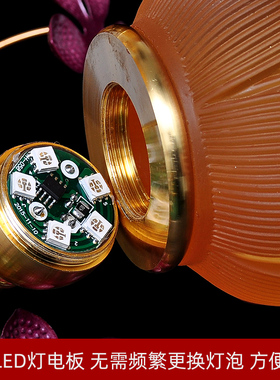 七彩水晶插电佛字观音供奉长明灯