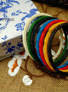 结婚礼品朱砂七彩手镯