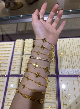 足金手链5G黄金手链水贝送女朋友按克卖