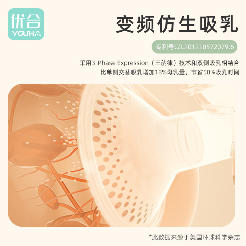 优合电动双边吸奶器挤泵奶器产妇 优合吸奶器