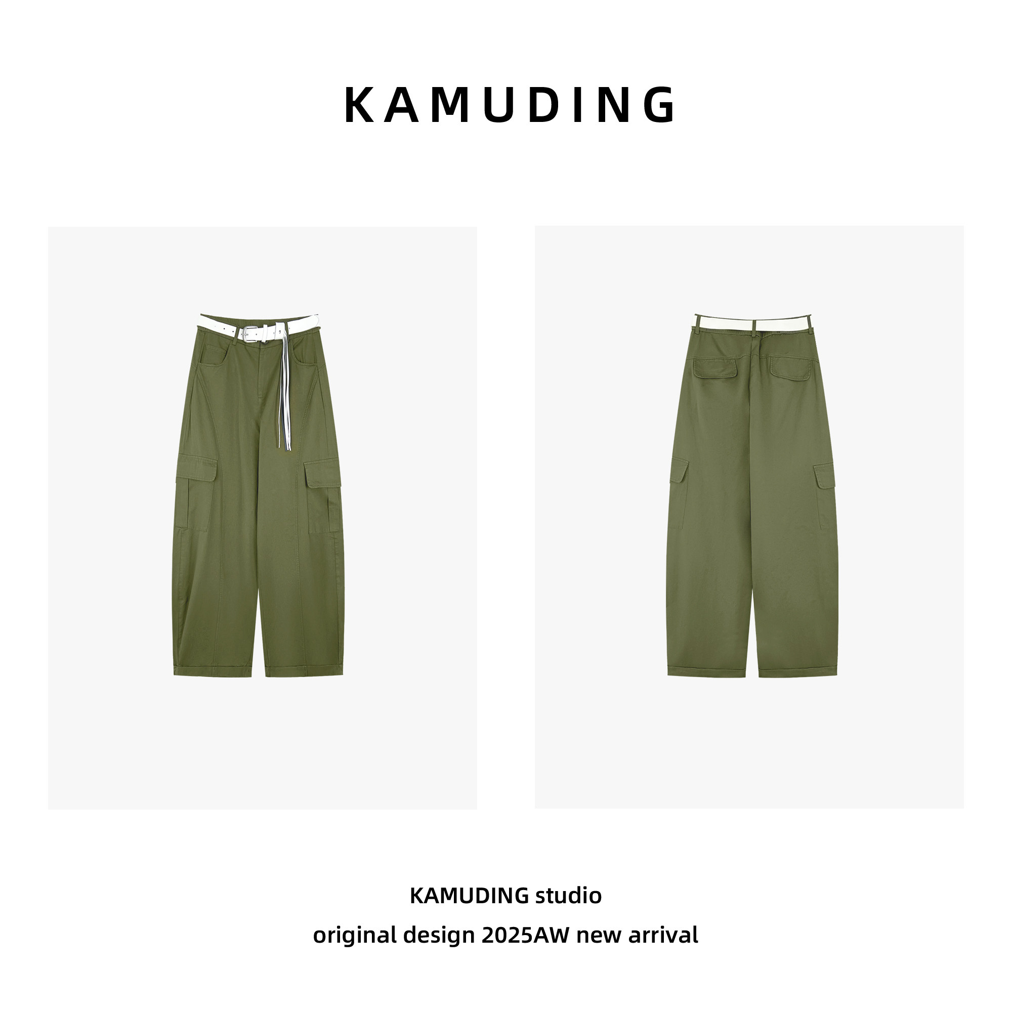 KAMUDING2026新款定制美式休闲复古设计款百搭时尚工装裤26021H,淘宝优惠券,粉丝福利购,淘宝优惠卷