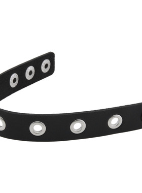 简约时尚朋克哥特式PU皮质手链个性气眼透气街舞手环手镯情侣