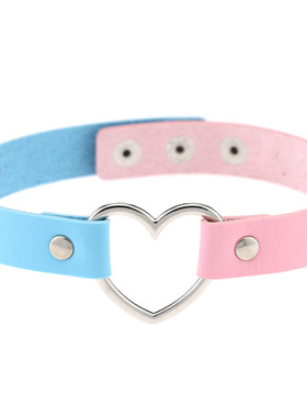 朋克心形桃心爱心项圈