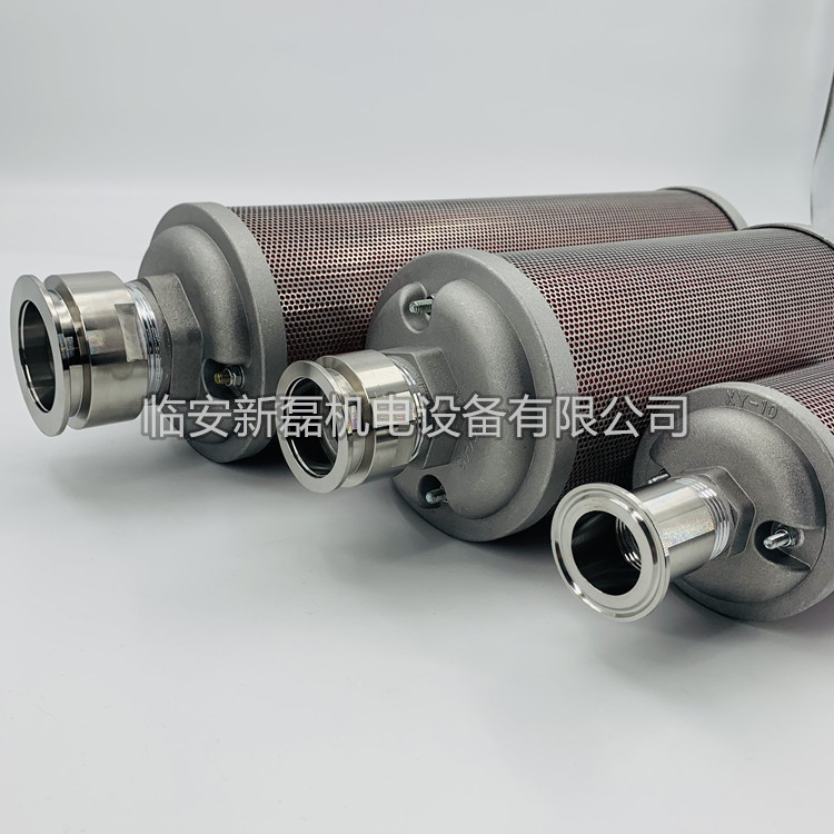 卡套接头KF25/KF40/KF50消音器 真空泵 隔膜泵专用卡箍接头消声器 - 图2