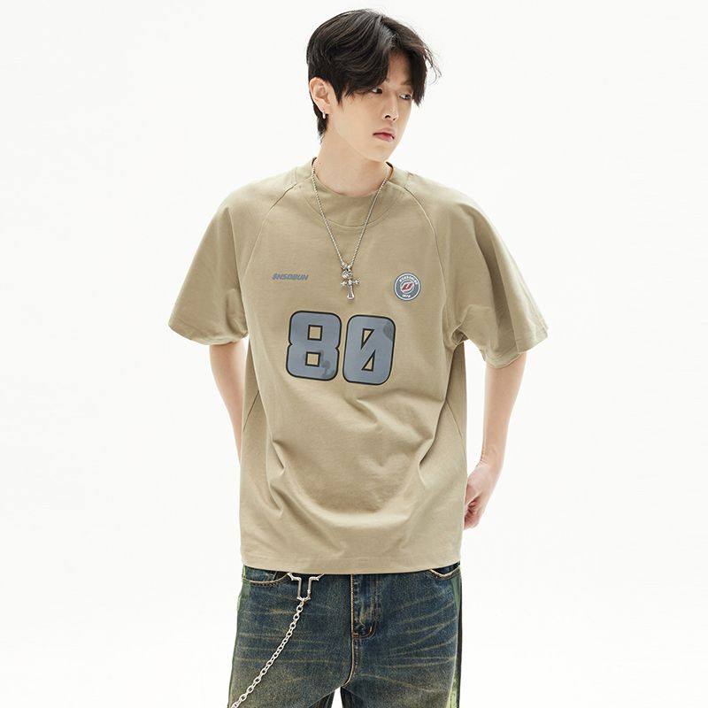 美式复古字母印花短袖t恤女春夏新宽松情侣运动落肩上衣ins男,淘宝优惠券,粉丝福利购,淘宝优惠卷