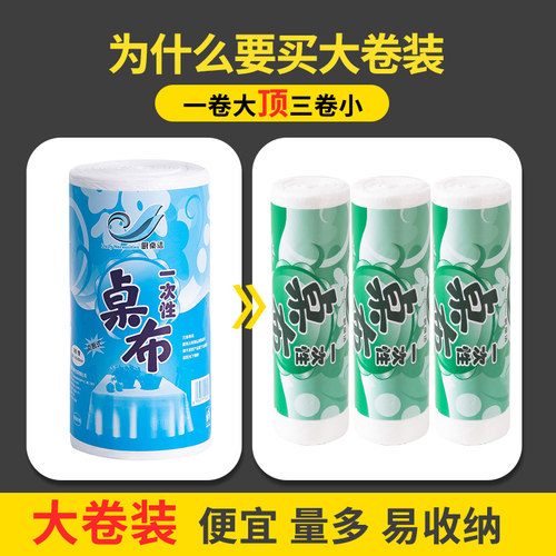一次性桌布长方形加厚正圆桌防水耐温塑料膜餐厅家用白色餐垫台布 - 图0