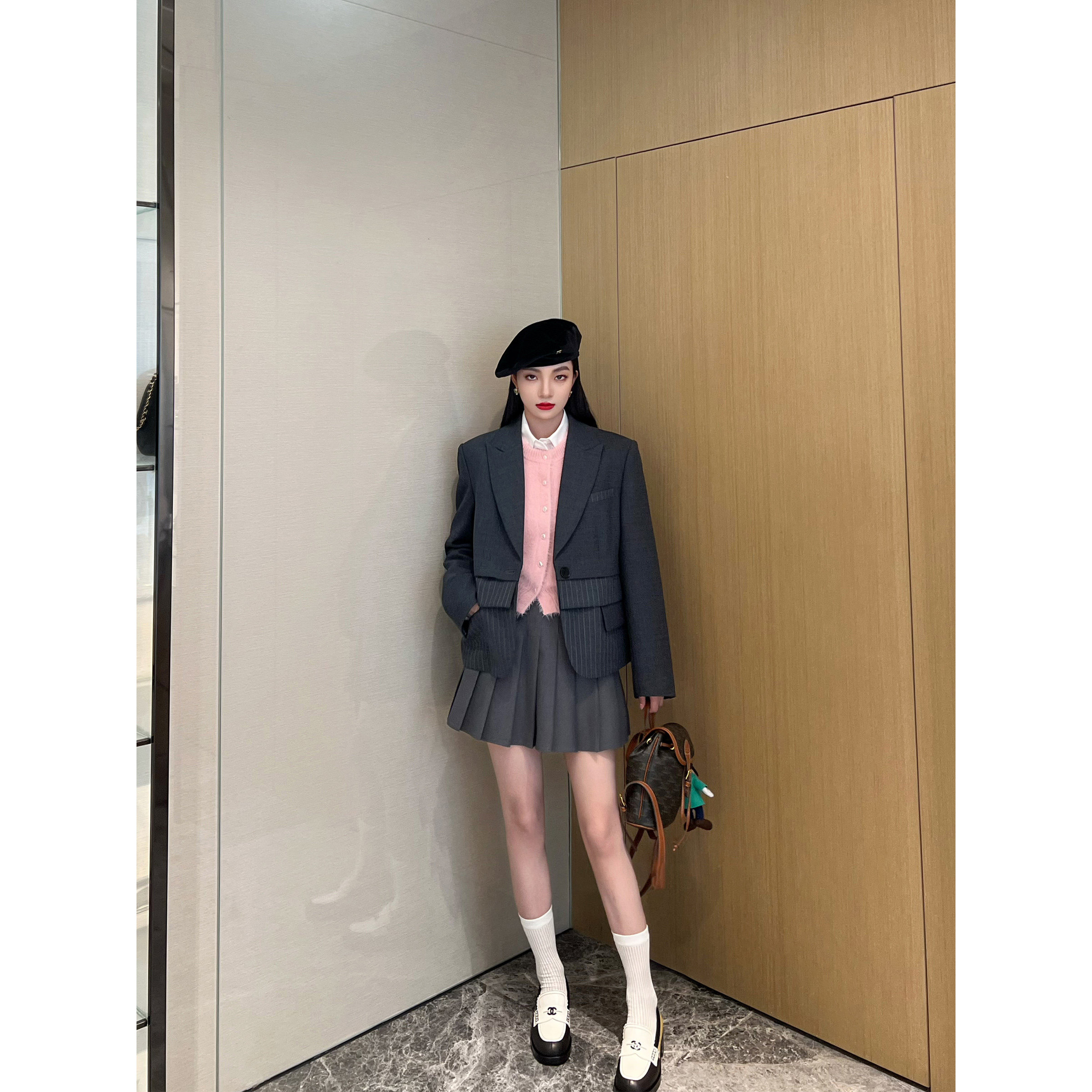 NancyCavally初剪澳毛高密织造叠加层次感 微阔短西装/修腿微喇裤,淘宝优惠券,粉丝福利购,淘宝优惠卷