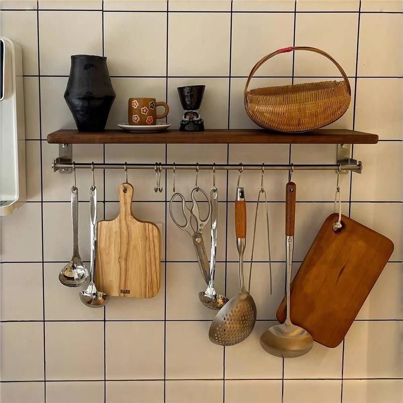 厨房勺子挂架置物架免打孔锅刀铲子收纳不锈钢置物架挂钩厨具壁挂,淘宝优惠券,粉丝福利购,淘宝优惠卷
