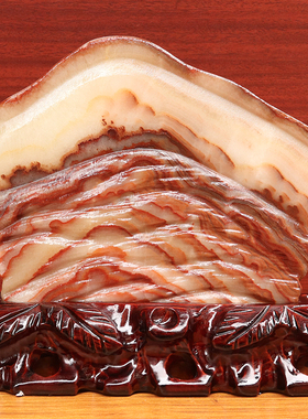 21*19*2cm1751g天然石材奇石摆件猪肉石五花肉桌面雕刻石摆件