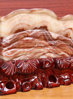 21*17*2cm1533g天然石材奇石摆件猪肉石五花肉桌面装饰雕刻石摆件