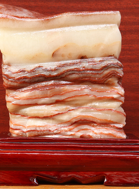 14*16*3cm1305g天然石材奇石摆件猪肉石五花肉桌面装饰雕刻石摆件