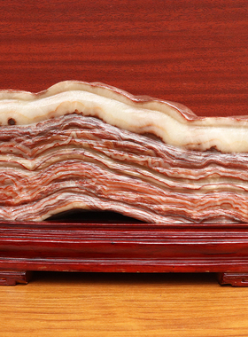 39*25*10cm15454g天然石材奇石摆件猪肉石五花肉桌面雕刻石摆件