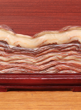 34*22*5cm6842g天然石材奇石摆件猪肉石五花肉桌面装饰雕刻石摆件