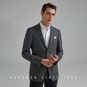 BAROMON/培罗蒙春装新品单西灰色便西修身西装商务休闲男西服外套