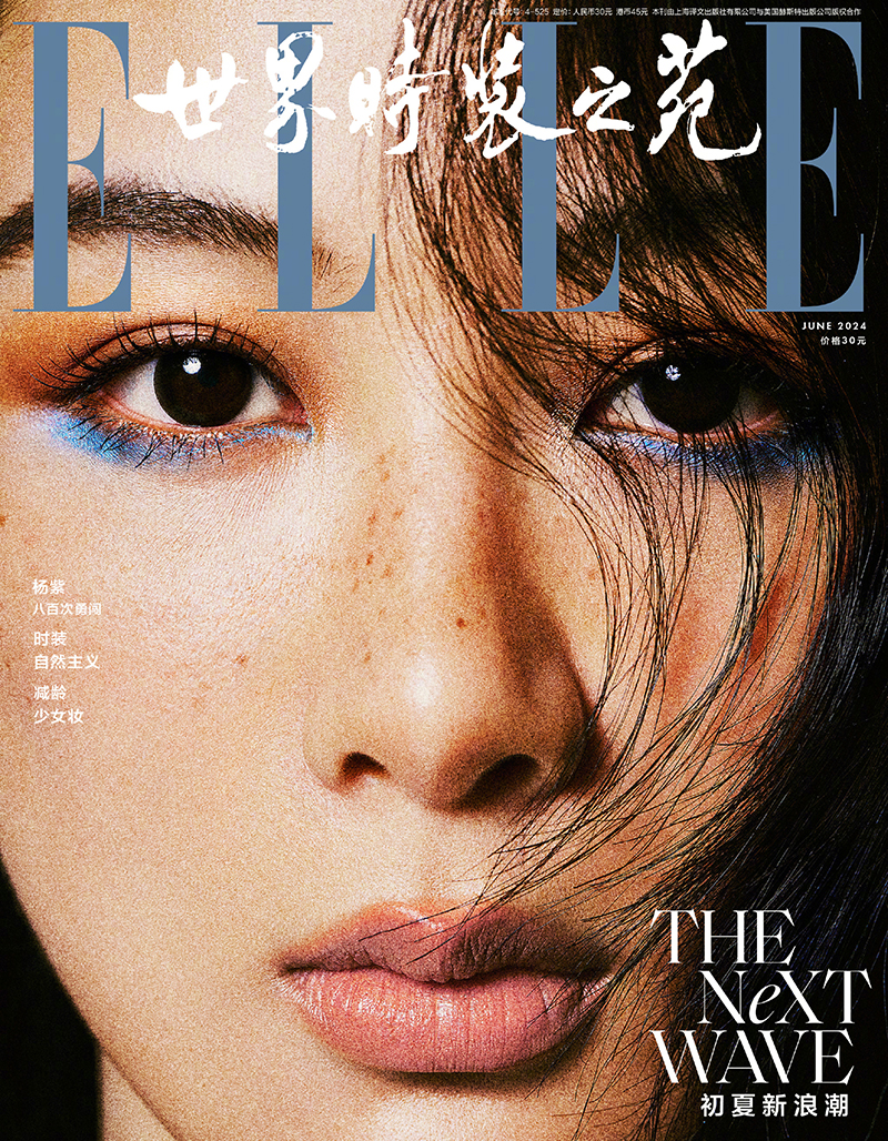 ELLE 6月 杨紫封面+店赠小卡+飞机盒 计入销量 ELLE世界时装之苑杂志2024年6月杨紫/杨幂/成毅封面/5月刘昊然/4月王俊凯封面 - 图0