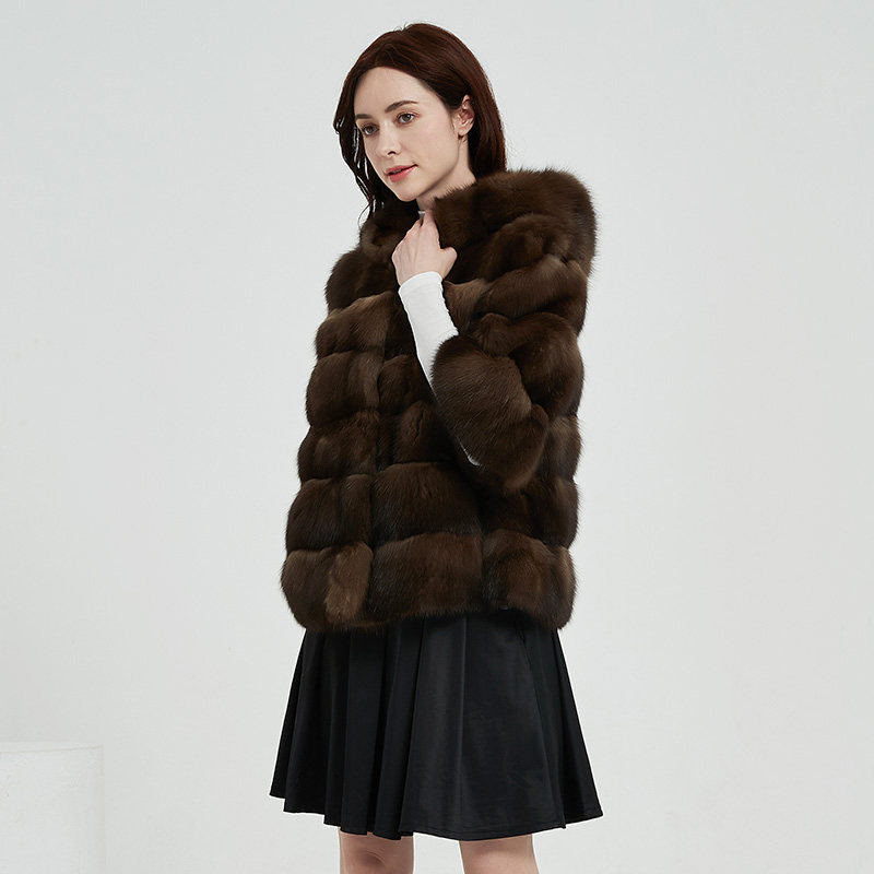 进口俄罗斯紫貂连帽短款满天星整貂水貂外套气质时尚貂皮大衣女,淘宝优惠券,粉丝福利购,淘宝优惠卷