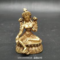 Antique Ancient Play Bronze Ware Antique Collection Alloy Imitation Pure Copper Stash of Bronze Statue of the BodhisattBodhisattva Buddha Retro Small Pendulum Pieces