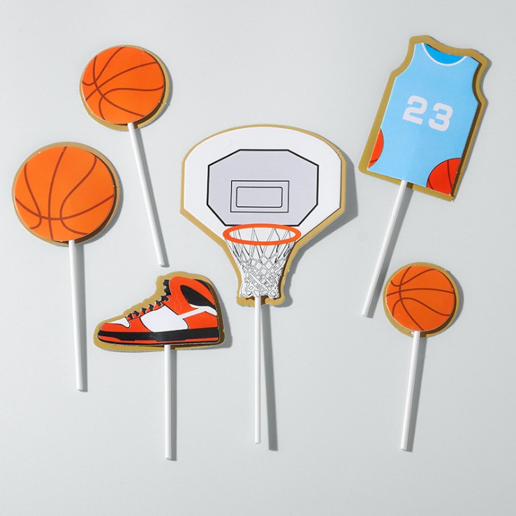 篮球甜品台装饰蛋糕插件灌篮高手主题生日布置少年男孩推推乐贴纸 - 图3