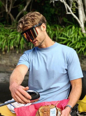 防风防飞沫超大遮面防晒面罩眼镜