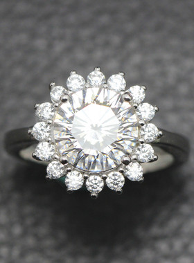 白钻瑞士钻戒女款戒指个性时尚