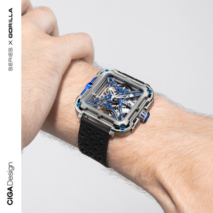 CIGA design玺佳X系列大猩猩机械表钛合金版镂空机械男手表指针式-图1