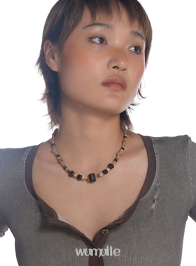 wumulle椰木天然紫竹根项链自制