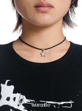 wumulle自制简约串珠项链星星