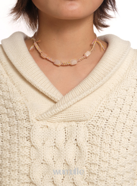 自制小众设计感碎银子项链