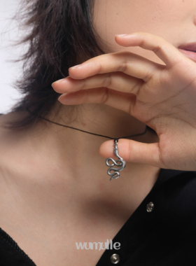 wumulle 缠绕小蛇原创设计项链冷淡风高街钛钢不掉色简约男女绳结