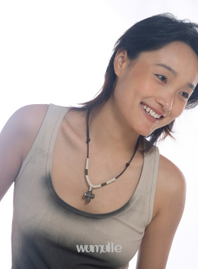 十字架wumulle复古麻绳编织项链