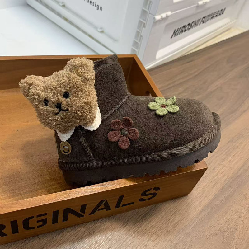 小熊可爱2025巨好看冬鞋加棉保暖大棉鞋加绒加厚儿童女童雪地短靴,淘宝优惠券,粉丝福利购,淘宝优惠卷