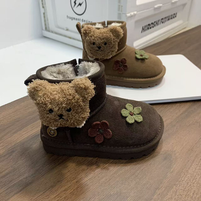 小熊可爱2025巨好看冬鞋加棉保暖大棉鞋加绒加厚儿童女童雪地短靴,淘宝优惠券,粉丝福利购,淘宝优惠卷