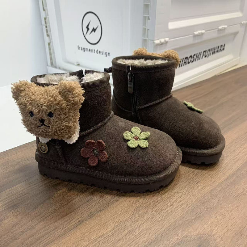 小熊可爱2025巨好看冬鞋加棉保暖大棉鞋加绒加厚儿童女童雪地短靴,淘宝优惠券,粉丝福利购,淘宝优惠卷