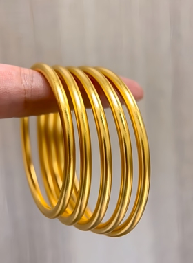 金包银手镯女素圈实心古法传承