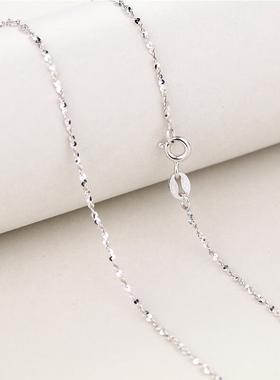 PT950铂金项链18k白金项链专柜锁骨链镀金链细款颈链单链百搭素链