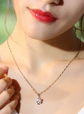 PT950铂金吊坠 18K白金吊坠 百搭珠宝首饰 女友礼物钻石吊坠女款