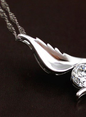 PT950铂金项链女款 珠宝首饰 18k白金吊坠锁骨链 女友生日礼物