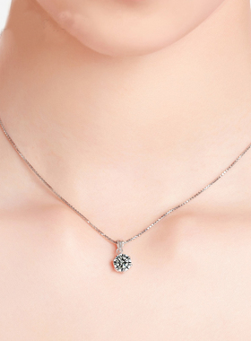 PT950铂金项链 女友礼物 白金项链 百搭珠宝首饰 钻石吊坠女款