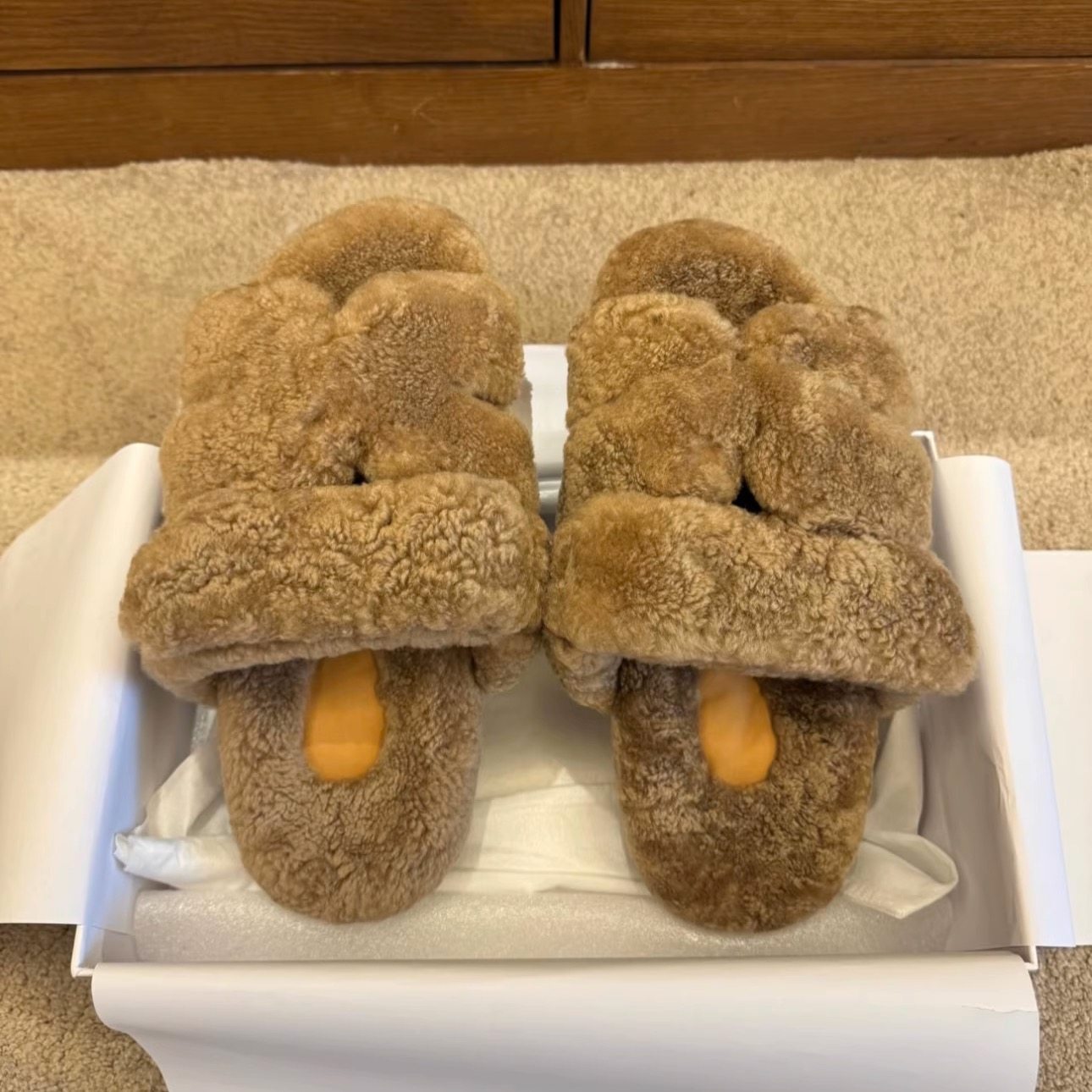 正确版本！澳洲进口羊皮毛一体二舅毛毛拖,淘宝优惠券,粉丝福利购,淘宝优惠卷