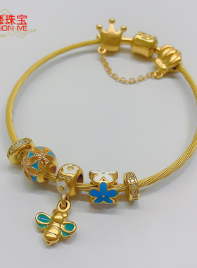 小海豚吊坠 不褪色 同学闺蜜 小天使鱼大海铃铛雪花金色项链手链