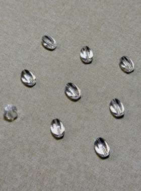 天然高透白水晶六棱桶珠雕刻手工diy手链项链钥匙扣水晶饰品配饰