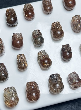 天然黑金超貔貅手工diy手链项链吊坠手机链步摇耳饰水晶礼物配饰