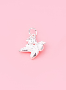 锦鲤鱼挂坠凤尾鱼吊坠S925纯银饰品手工串珠手绳配件手链材料
