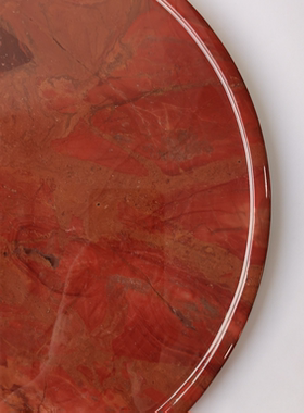 天然大理石托盘新中式红宝石家居装饰样板房桌面摆件客厅茶几茶盘