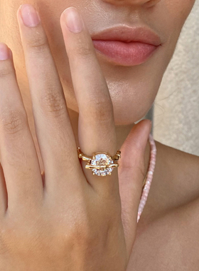 LHWindsor温莎珠宝圆冰竹节戒指