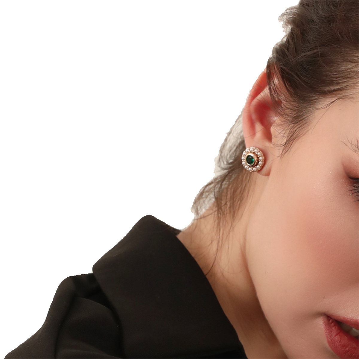 LHWindsor温莎珠宝可拆卸式多种戴法Oasis耳钉轻奢小众绿宝石耳饰-图3