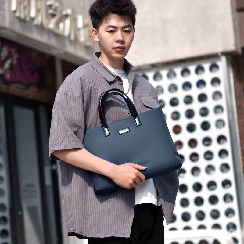 男士手提包横款电脑定制logo文件包 伯莱尼男士包袋